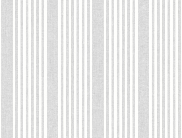 French Arctic Grey Linen Stripe Wallpaper by Magnolia Home Designer Magnolia Home 4 Covers about 60.8 square feet 27-in by 27-ft long roll Prepasted 0 - Swanky Fabrics -