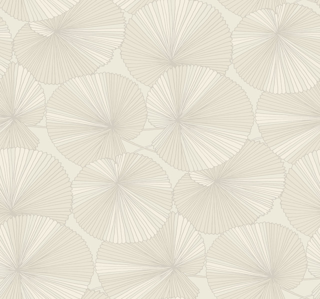 Layered Cream Lily Pads Wallpaper by Candice Olson Designer Natural Discovery Covers about 60.8 square feet 27-in by 27-ft long roll Unpasted 25.25 - Swanky Fabrics - Layered Cream Lily Pads Wallpaper by Candice Olson Designer Natural Discovery Covers about 60.8 square feet 27-in by 27-ft long roll Unpasted 25.25 - Swanky Fabrics -