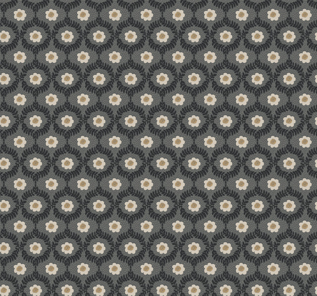 Emma Black Wallpaper by Rifle Paper Co. Designer Rifle Paper Co. 3rd Edition Covers about 60.8 square feet 27-in by 27-ft long roll Unpasted 25.25 - Swanky Fabrics -