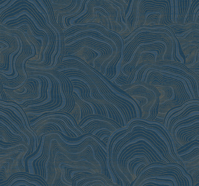 Geodes Navy Wallpaper by Ronald Redding Designer Classics Covers about 60.8 square feet 27-in by 27-ft long roll Unpasted 25.25 - Swanky Fabrics - Geodes Navy Wallpaper by Ronald Redding Designer Classics Covers about 60.8 square feet 27-in by 27-ft long roll Unpasted 25.25 - Swanky Fabrics -