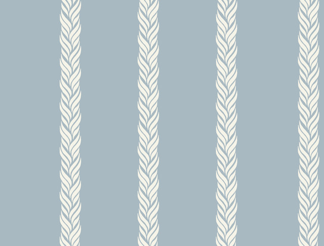 Braided Stripe Blue Wallpaper by Ronald Redding Designer Classics Covers about 60.8 square feet 27-in by 27-ft long roll Unpasted 20.5 - Swanky Fabrics - Braided Stripe Blue Wallpaper by Ronald Redding Designer Classics Covers about 60.8 square feet 27-in by 27-ft long roll Unpasted 20.5 - Swanky Fabrics -