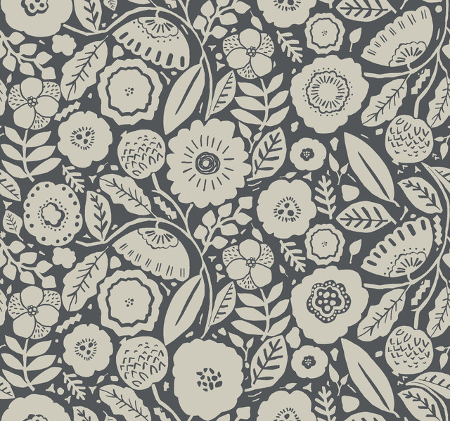 Camille Blossom Charcoal Wallpaper by Lemieux et Cie Designer Lemieux et Cie Signature Covers about 60.8 square feet 27-in by 27-ft long roll Unpasted 25.25 - Swanky Fabrics - Camille Blossom Charcoal Wallpaper by Lemieux et Cie Designer Lemieux et Cie Signature Covers about 60.8 square feet 27-in by 27-ft long roll Unpasted 25.25 - Swanky Fabrics -