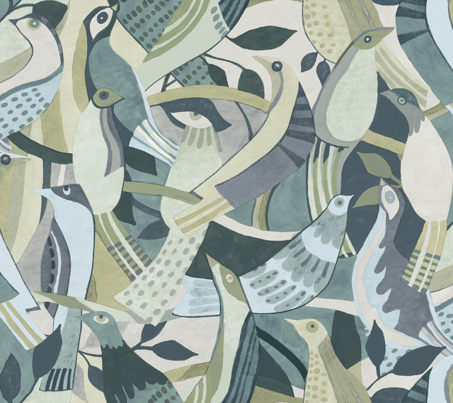 Fauvist Flock Green Wallpaper by York Wallcoverings Designer Artistic Abstracts Covers about 60.8 square feet 27-in by 27-ft long roll Unpasted 24 - Swanky Fabrics - Fauvist Flock Green Wallpaper by York Wallcoverings Designer Artistic Abstracts Covers about 60.8 square feet 27-in by 27-ft long roll Unpasted 24 - Swanky Fabrics -