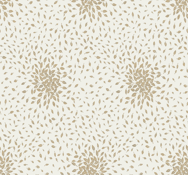 Petite Leaves Cream & Gold Wallpaper by Antonina Vella Designer Antonina Vella Modern Metals Second Edition Covers about 60.5 square feet 27-in by 26.9-ft long roll Unpasted 25.2 - Swanky Fabrics - Petite Leaves Cream & Gold Wallpaper by Antonina Vella Designer Antonina Vella Modern Metals Second Edition Covers about 60.5 square feet 27-in by 26.9-ft long roll Unpasted 25.2 - Swanky Fabrics -