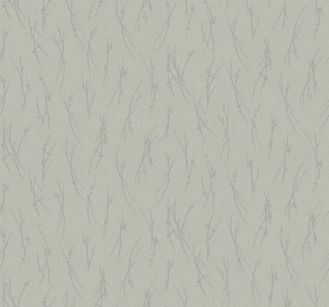 Sprigs Eucalyptus & Silver Wallpaper by Antonina Vella Designer Antonina Vella Modern Metals Second Edition Covers about 60.5 square feet 27-in by 26.9-ft long roll Unpasted 12.6 - Swanky Fabrics - Sprigs Eucalyptus & Silver Wallpaper by Antonina Vella Designer Antonina Vella Modern Metals Second Edition Covers about 60.5 square feet 27-in by 26.9-ft long roll Unpasted 12.6 - Swanky Fabrics -