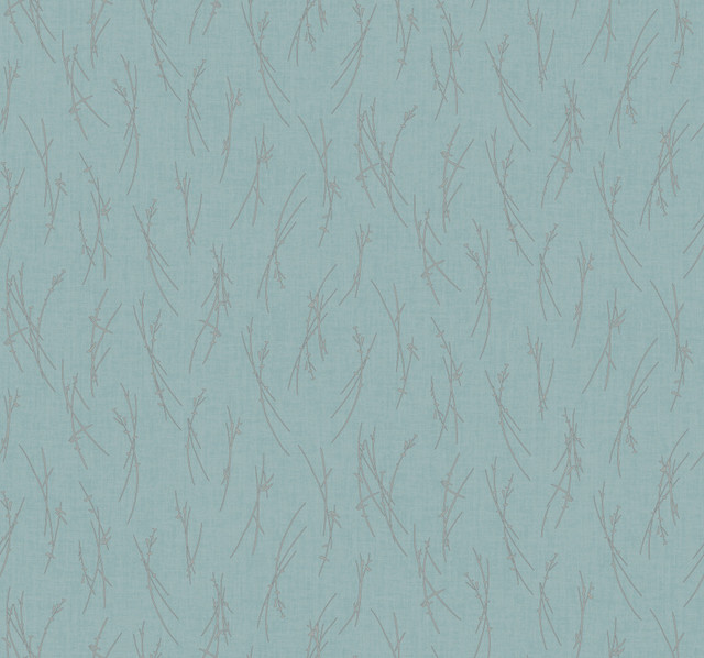 Sprigs Smokey Blue & Silver Wallpaper by Antonina Vella Designer Antonina Vella Modern Metals Second Edition Covers about 60.5 square feet 27-in by 26.9-ft long roll Unpasted 12.6 - Swanky Fabrics - Sprigs Smokey Blue & Silver Wallpaper by Antonina Vella Designer Antonina Vella Modern Metals Second Edition Covers about 60.5 square feet 27-in by 26.9-ft long roll Unpasted 12.6 - Swanky Fabrics -