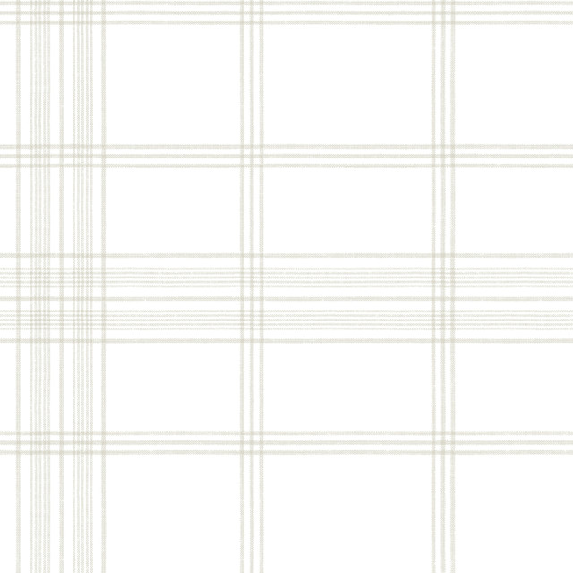 Charter Plaid Off White Wallpaper by York Wallcoverings Designer Water's Edge Resource Library Covers about 56.4 square feet 20.5-in by 33-ft long roll Prepasted 20.5 - Swanky Fabrics - Charter Plaid Off White Wallpaper by York Wallcoverings Designer Water's Edge Resource Library Covers about 56.4 square feet 20.5-in by 33-ft long roll Prepasted 20.5 - Swanky Fabrics -