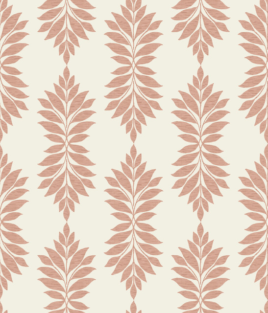 Broadsands Botanica Coral Wallpaper by York Wallcoverings Designer Water's Edge Resource Library Covers about 56.4 square feet 20.5-in by 33-ft long roll Prepasted 24 - Swanky Fabrics -