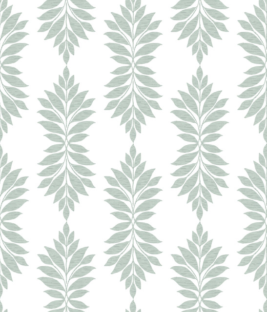Broadsands Botanica Light Green Wallpaper by York Wallcoverings Designer Earthy Tones Covers about 56.4 square feet 20.5-in by 33-ft long roll Prepasted 24 - Swanky Fabrics - Broadsands Botanica Light Green Wallpaper by York Wallcoverings Designer Earthy Tones Covers about 56.4 square feet 20.5-in by 33-ft long roll Prepasted 24 - Swanky Fabrics -
