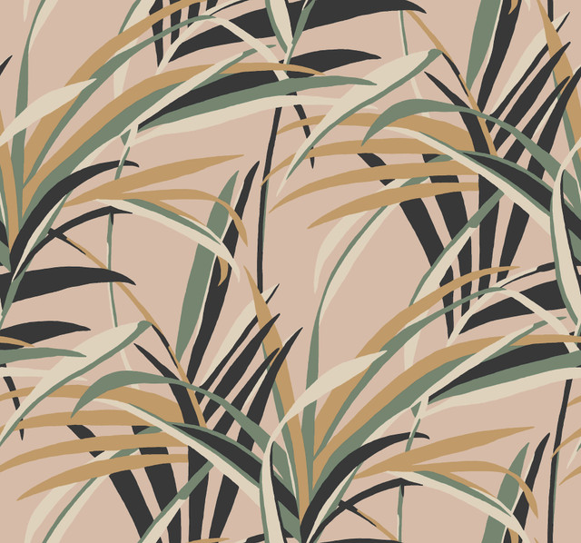 Tropical Paradise Blush Wallpaper by York Wallcoverings Designer Tropics Resource Library Covers about 60.8 square feet 27-in by 27-ft long roll Prepasted 25.25 - Swanky Fabrics - Tropical Paradise Blush Wallpaper by York Wallcoverings Designer Tropics Resource Library Covers about 60.8 square feet 27-in by 27-ft long roll Prepasted 25.25 - Swanky Fabrics -