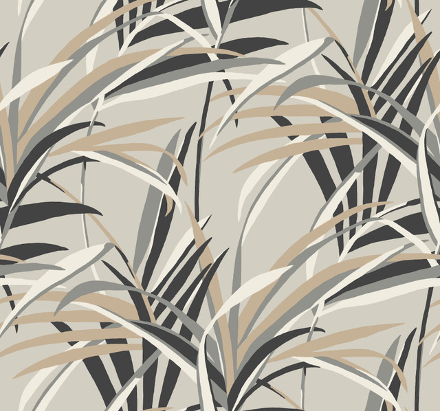 Tropical Paradise Taupe Wallpaper by York Wallcoverings Designer Tropics Resource Library Covers about 60.8 square feet 27-in by 27-ft long roll Prepasted 25.25 - Swanky Fabrics - Tropical Paradise Taupe Wallpaper by York Wallcoverings Designer Tropics Resource Library Covers about 60.8 square feet 27-in by 27-ft long roll Prepasted 25.25 - Swanky Fabrics -
