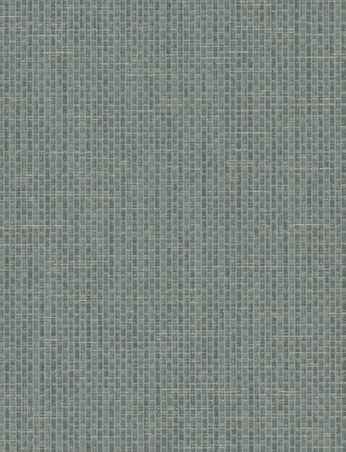 Petite Metro Tile Blue Wallpaper by York Wallcoverings Designer Texture Digest Covers about 60.8 square feet 27-in by 27-ft long roll Unpasted 25.25 - Swanky Fabrics -
