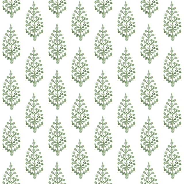 Paisley on Calico Green Wallpaper by York Wallcoverings Designer Simply Farmhouse Covers about 56.4 square feet 20.5-in by 33-ft long roll Unpasted 20.5 - Swanky Fabrics - Paisley on Calico Green Wallpaper by York Wallcoverings Designer Simply Farmhouse Covers about 56.4 square feet 20.5-in by 33-ft long roll Unpasted 20.5 - Swanky Fabrics -