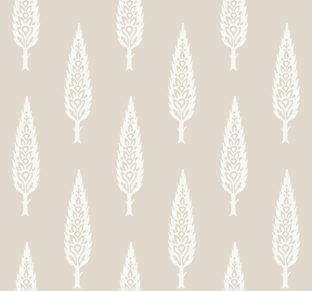 Juniper Tree Taupe Wallpaper by York Wallcoverings Designer Silhouettes Covers about 60.8 square feet 27-in by 27-ft long roll Prepasted 25.25 - Swanky Fabrics - Juniper Tree Taupe Wallpaper by York Wallcoverings Designer Silhouettes Covers about 60.8 square feet 27-in by 27-ft long roll Prepasted 25.25 - Swanky Fabrics -