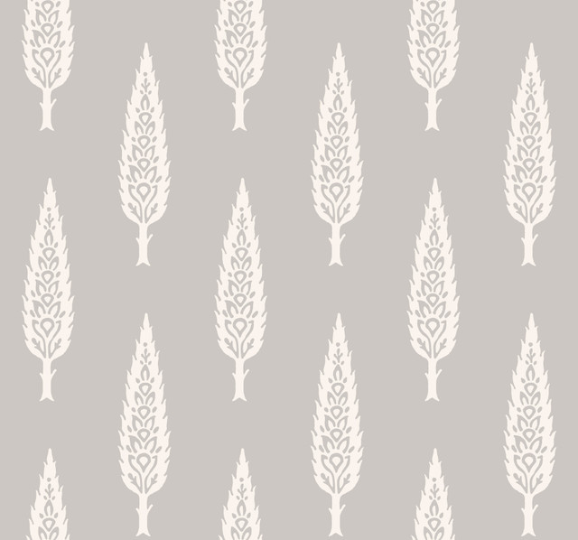 Juniper Tree Grey Wallpaper by York Wallcoverings Designer Silhouettes Covers about 60.8 square feet 27-in by 27-ft long roll Prepasted 25.25 - Swanky Fabrics - Juniper Tree Grey Wallpaper by York Wallcoverings Designer Silhouettes Covers about 60.8 square feet 27-in by 27-ft long roll Prepasted 25.25 - Swanky Fabrics -