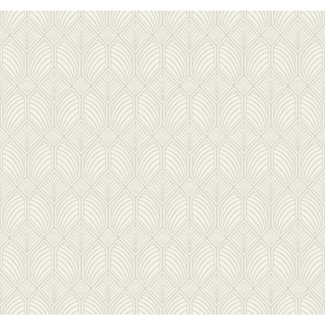 Craftsman Light Beige Wallpaper by Ronald Redding Designer Arts and Crafts Covers about 60.8 square feet 27-in by 27-ft long roll Unpasted 25.25 - Swanky Fabrics -