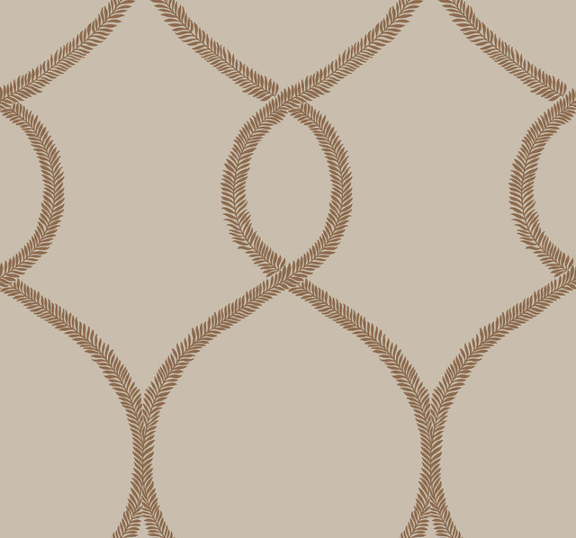 Laurel Leaf Ogee Brown Wallpaper by Ronald Redding Designer 24 Karat Covers about 60.8 square feet 27-in by 27-ft long roll Unpasted 25.25 - Swanky Fabrics - Laurel Leaf Ogee Brown Wallpaper by Ronald Redding Designer 24 Karat Covers about 60.8 square feet 27-in by 27-ft long roll Unpasted 25.25 - Swanky Fabrics -