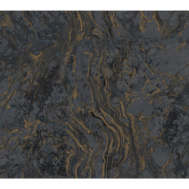 Polished Marble Black Wallpaper by Ronald Redding Designer 24 Karat Covers about 60.8 square feet 27-in by 27-ft long roll Unpasted 24 - Swanky Fabrics - Polished Marble Black Wallpaper by Ronald Redding Designer 24 Karat Covers about 60.8 square feet 27-in by 27-ft long roll Unpasted 24 - Swanky Fabrics -