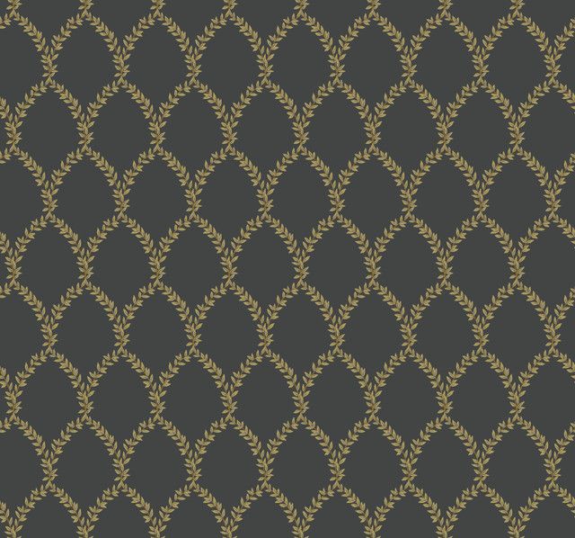 Laurel Gold & Black Wallpaper by Rifle Paper Co. Designer Rifle Paper Co. Covers about 60.8 square feet 27-in by 27-ft long roll Unpasted 25.25 - Swanky Fabrics - Laurel Gold & Black Wallpaper by Rifle Paper Co. Designer Rifle Paper Co. Covers about 60.8 square feet 27-in by 27-ft long roll Unpasted 25.25 - Swanky Fabrics -