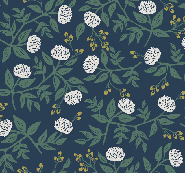 Peonies Navy Wallpaper by Rifle Paper Co. Designer Rifle Paper Co. Covers about 60.8 square feet 27-in by 27-ft long roll Unpasted 25.25 - Swanky Fabrics - Peonies Navy Wallpaper by Rifle Paper Co. Designer Rifle Paper Co. Covers about 60.8 square feet 27-in by 27-ft long roll Unpasted 25.25 - Swanky Fabrics -