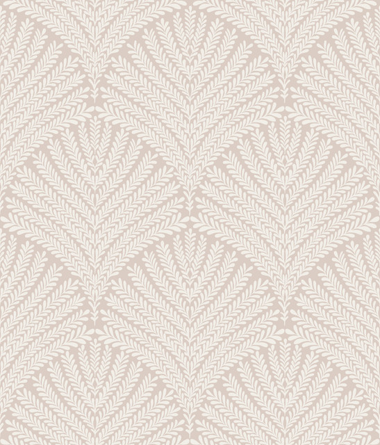 Beachcomber Light Pink & Cream Wallpaper by York Wallcoverings Designer Mediterranean Covers about 56.4 square feet 20.5-in by 33-ft long roll Prepasted 24 - Swanky Fabrics -