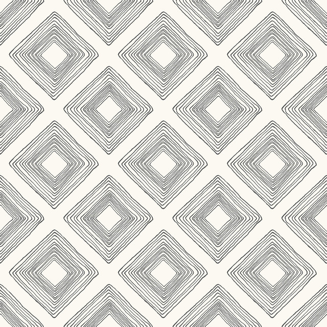 Diamond Sketch Black & White Wallpaper by Magnolia Home Designer Magnolia Home Vol. II Covers about 56.4 square feet 20.5-in by 33-ft long roll Prepasted 6.88 - Swanky Fabrics - Diamond Sketch Black & White Wallpaper by Magnolia Home Designer Magnolia Home Vol. II Covers about 56.4 square feet 20.5-in by 33-ft long roll Prepasted 6.88 - Swanky Fabrics -