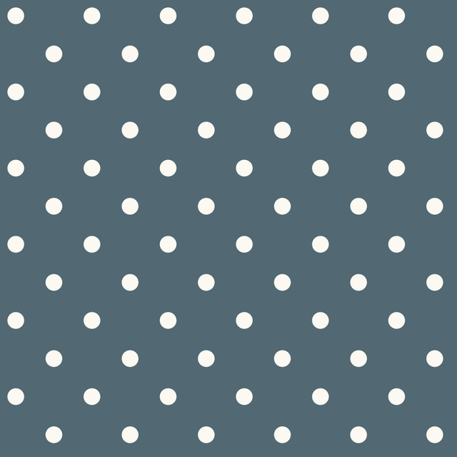 Dots on Dots White & Blue Wallpaper by Magnolia Home Designer Magnolia Home Covers about 56.4 square feet 20.5-in by 33-ft long roll Prepasted 3.38 - Swanky Fabrics -