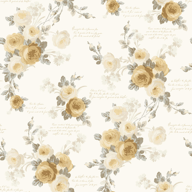 Heirloom Rose Yellow Wallpaper by Magnolia Home Designer Magnolia Home Covers about 56.4 square feet 20.5-in by 33-ft long roll Prepasted 20.5 - Swanky Fabrics - Heirloom Rose Yellow Wallpaper by Magnolia Home Designer Magnolia Home Covers about 56.4 square feet 20.5-in by 33-ft long roll Prepasted 20.5 - Swanky Fabrics -