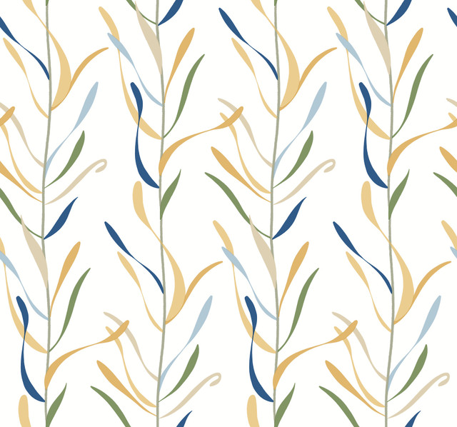 Chloe Vine Ochre Wallpaper by York Wallcoverings Designer Greenhouse Covers about 60.8 square feet 27-in by 27-ft long roll Prepasted 24 - Swanky Fabrics - Chloe Vine Ochre Wallpaper by York Wallcoverings Designer Greenhouse Covers about 60.8 square feet 27-in by 27-ft long roll Prepasted 24 - Swanky Fabrics -