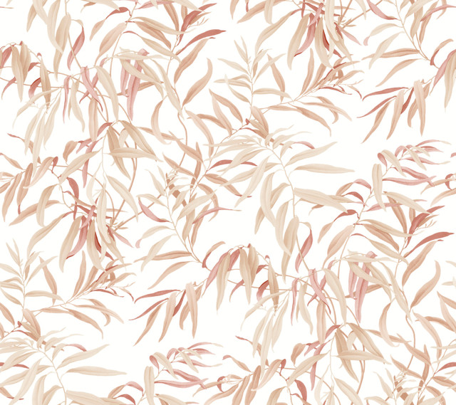 Willow Grove Clay Wallpaper by York Wallcoverings Designer Greenhouse Covers about 60.8 square feet 27-in by 27-ft long roll Prepasted 24 - Swanky Fabrics - Willow Grove Clay Wallpaper by York Wallcoverings Designer Greenhouse Covers about 60.8 square feet 27-in by 27-ft long roll Prepasted 24 - Swanky Fabrics -
