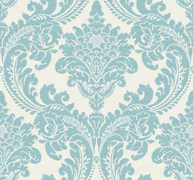 Tapestry Damask Teal Wallpaper by York Wallcoverings Designer Grandmillennial Covers about 60.8 square feet 27-in by 27-ft long roll Prepasted 25.25 - Swanky Fabrics - Tapestry Damask Teal Wallpaper by York Wallcoverings Designer Grandmillennial Covers about 60.8 square feet 27-in by 27-ft long roll Prepasted 25.25 - Swanky Fabrics -