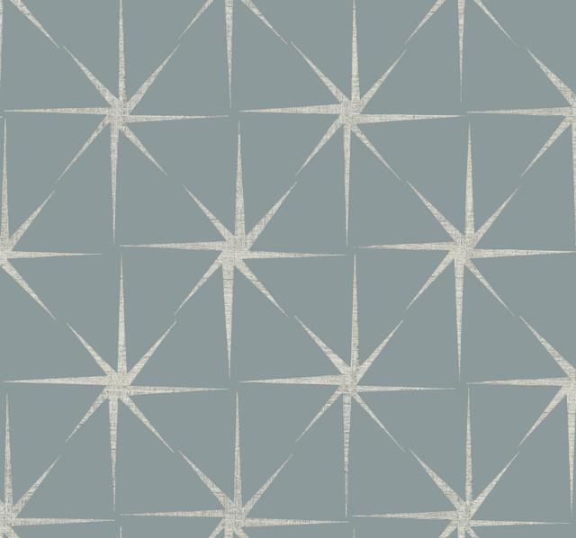Evening Star Blue Wallpaper by York Wallcoverings Designer Grandmillennial Covers about 60.8 square feet 27-in by 27-ft long roll Prepasted 25.25 - Swanky Fabrics - Evening Star Blue Wallpaper by York Wallcoverings Designer Grandmillennial Covers about 60.8 square feet 27-in by 27-ft long roll Prepasted 25.25 - Swanky Fabrics -