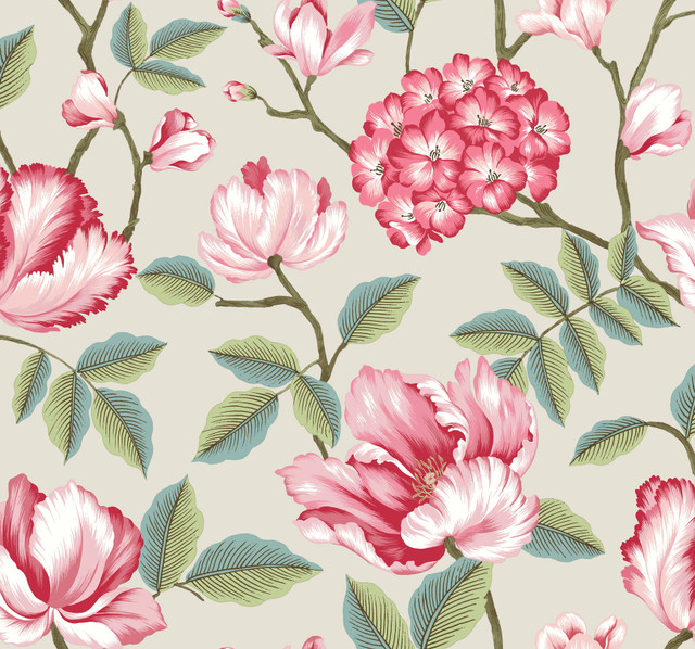 Morning Garden Beige Wallpaper by York Wallcoverings Designer Earthy Tones Covers about 60.8 square feet 27-in by 27-ft long roll Prepasted 25.25 - Swanky Fabrics - Morning Garden Beige Wallpaper by York Wallcoverings Designer Earthy Tones Covers about 60.8 square feet 27-in by 27-ft long roll Prepasted 25.25 - Swanky Fabrics -