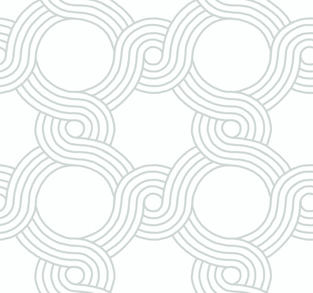 The Twist Grey Wallpaper by York Wallcoverings Designer Geometric Resource Library Covers about 60.8 square feet 27-in by 27-ft long roll Prepasted 25.25 - Swanky Fabrics -