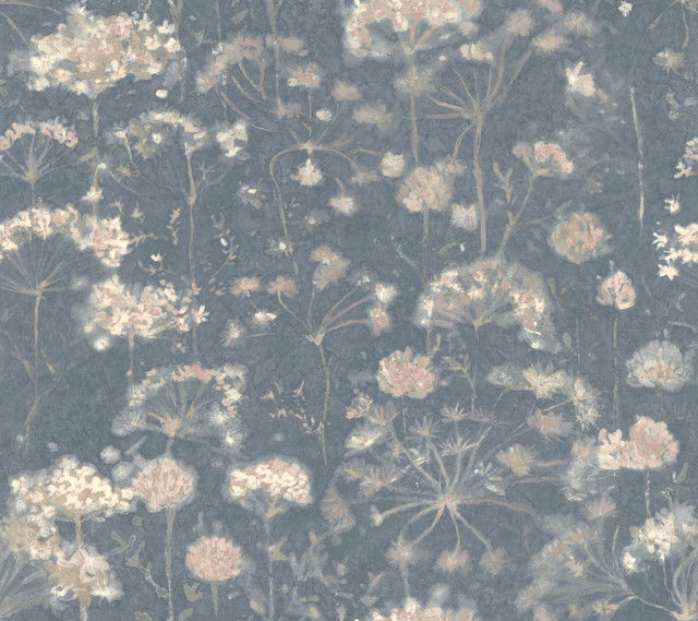 Botanical Fantasy Dark Blue Wallpaper by Candice Olson Designer Candice Olson Botanical Dreams Covers about 60.8 square feet 27-in by 27-ft long roll Unpasted 24 - Swanky Fabrics - Botanical Fantasy Dark Blue Wallpaper by Candice Olson Designer Candice Olson Botanical Dreams Covers about 60.8 square feet 27-in by 27-ft long roll Unpasted 24 - Swanky Fabrics -