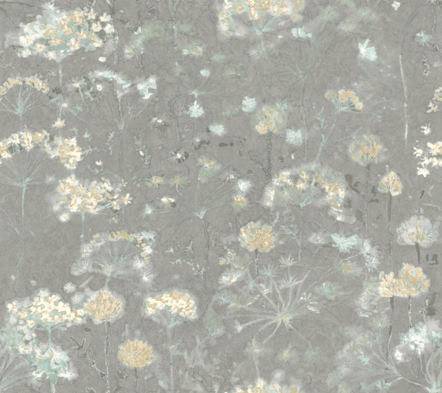 Botanical Fantasy Grey Wallpaper by Candice Olson Designer Candice Olson Botanical Dreams Covers about 60.8 square feet 27-in by 27-ft long roll Unpasted 24 - Swanky Fabrics - Botanical Fantasy Grey Wallpaper by Candice Olson Designer Candice Olson Botanical Dreams Covers about 60.8 square feet 27-in by 27-ft long roll Unpasted 24 - Swanky Fabrics -