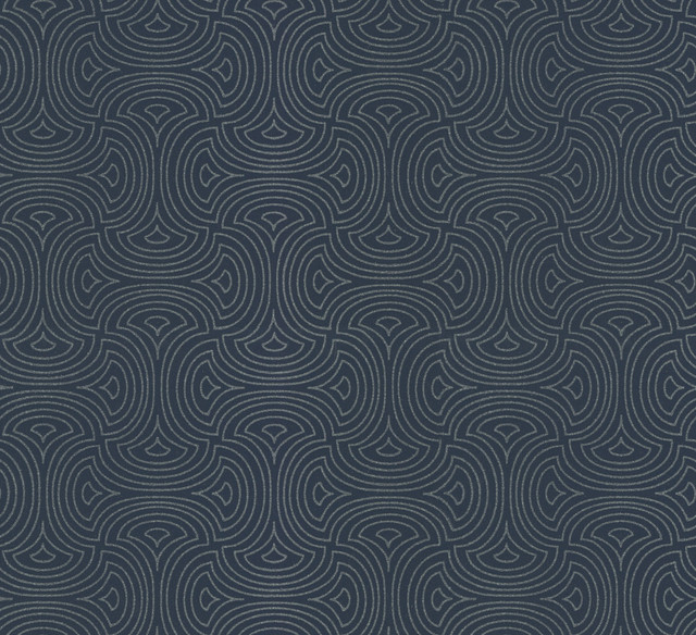 Hourglass Navy Wallpaper by Candice Olson Designer Candice Olson After 8 Covers about 60.8 square feet 27-in by 27-ft long roll Unpasted 6.31 - Swanky Fabrics -