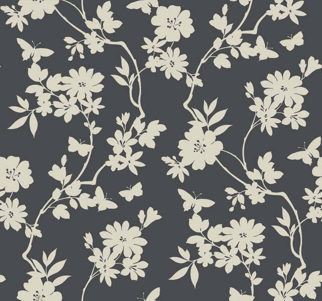 Flutter Vine Grey Wallpaper by Candice Olson Designer Candice Olson After 8 Covers about 60.8 square feet 27-in by 27-ft long roll Unpasted 25.25 - Swanky Fabrics - Flutter Vine Grey Wallpaper by Candice Olson Designer Candice Olson After 8 Covers about 60.8 square feet 27-in by 27-ft long roll Unpasted 25.25 - Swanky Fabrics -