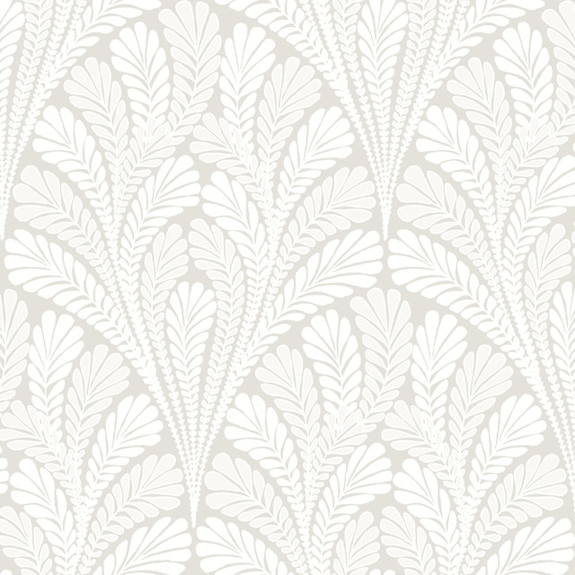 Shell Damask Neutral & Pearl Wallpaper by Inspired by Color Designer Black & White Resource Library Covers about 56.4 square feet 20.5-in by 33-ft long roll Prepasted 20.5 - Swanky Fabrics -