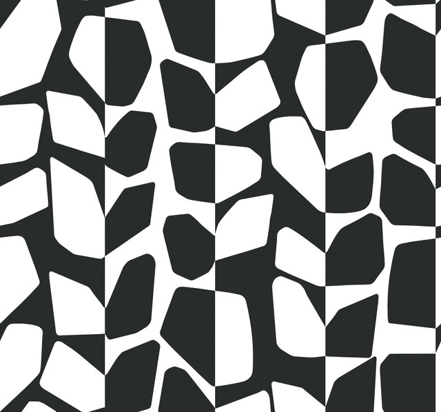 Primitive Vines Black & White Wallpaper by Inspired by Color Designer Black & White, III Covers about 60.8 square feet 27-in by 27-ft long roll Unpasted 25.25 - Swanky Fabrics - Primitive Vines Black & White Wallpaper by Inspired by Color Designer Black & White, III Covers about 60.8 square feet 27-in by 27-ft long roll Unpasted 25.25 - Swanky Fabrics -