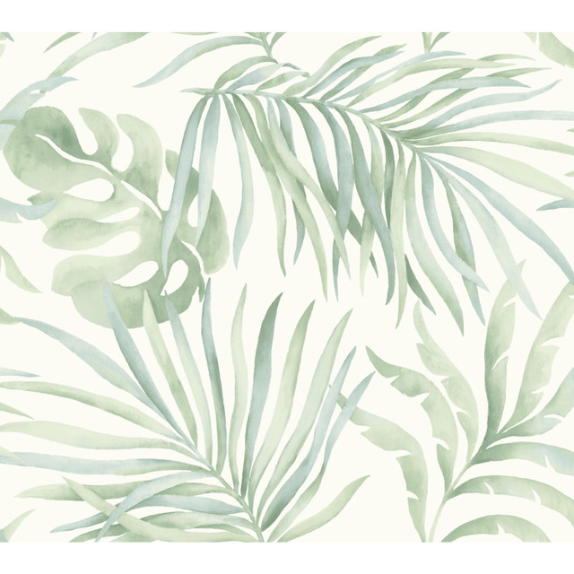 Paradise Palm Light Green Wallpaper by York Wallcoverings Designer Candice Olson Tranquil Covers about 60.8 square feet 27-in by 27-ft long roll Unpasted 24 - Swanky Fabrics - Paradise Palm Light Green Wallpaper by York Wallcoverings Designer Candice Olson Tranquil Covers about 60.8 square feet 27-in by 27-ft long roll Unpasted 24 - Swanky Fabrics -