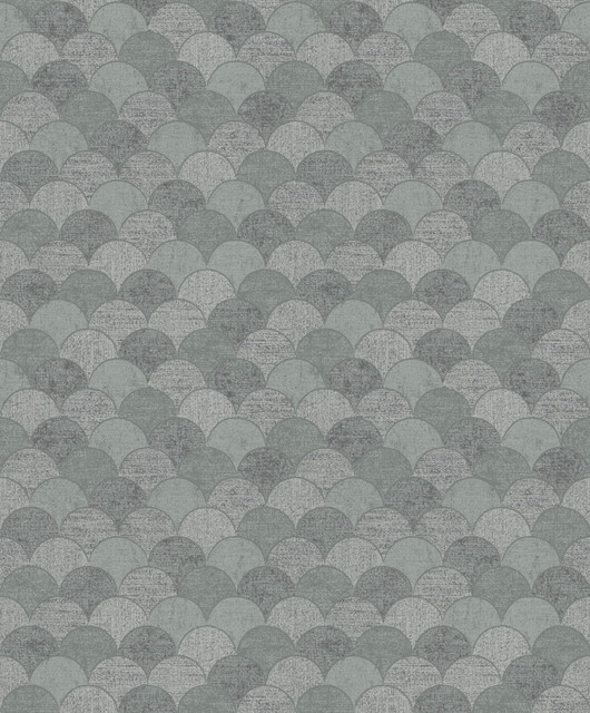 Mermaid Scales Grey & Silver Wallpaper by Antonina Vella Designer Antonina Vella Natural Opalescence Covers about 57.8 square feet 21-in by 33-ft long roll Unpasted 25.2 - Swanky Fabrics - Mermaid Scales Grey & Silver Wallpaper by Antonina Vella Designer Antonina Vella Natural Opalescence Covers about 57.8 square feet 21-in by 33-ft long roll Unpasted 25.2 - Swanky Fabrics -