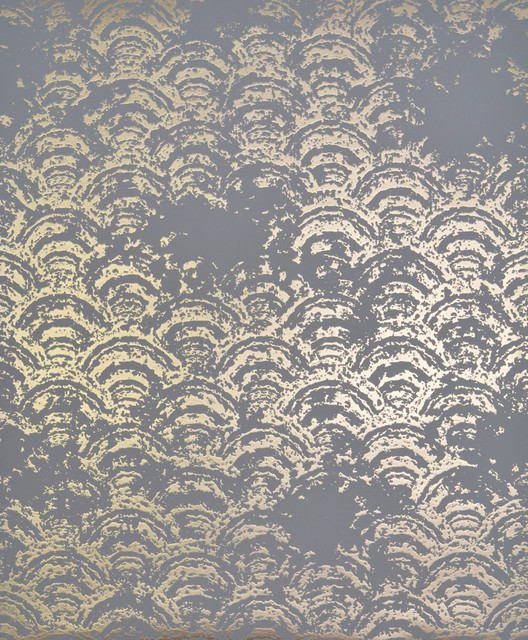 Eclipse Grey & Gold Wallpaper by Antonina Vella Designer Antonina Vella Modern Metals Covers about 56.9 square feet 20.8-in by 32.8-ft long roll Unpasted 25.2 - Swanky Fabrics - Eclipse Grey & Gold Wallpaper by Antonina Vella Designer Antonina Vella Modern Metals Covers about 56.9 square feet 20.8-in by 32.8-ft long roll Unpasted 25.2 - Swanky Fabrics -