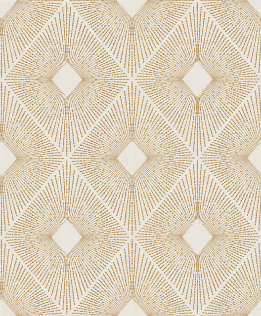 Harlowe White & Gold Wallpaper by Inspired by Color Designer Antonina Vella Modern Metals Second Edition Covers about 56.9 square feet 20.8-in by 32.8-ft long roll Unpasted 12.6 - Swanky Fabrics - Harlowe White & Gold Wallpaper by Inspired by Color Designer Antonina Vella Modern Metals Second Edition Covers about 56.9 square feet 20.8-in by 32.8-ft long roll Unpasted 12.6 - Swanky Fabrics -