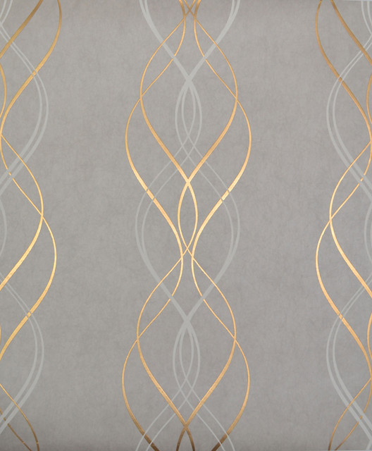 Aurora Grey & Gold Wallpaper by York Wallcoverings Designer Shimmering Finishes Covers about 56.9 square feet 20.8-in by 32.8-ft long roll Unpasted 12.6 - Swanky Fabrics - Aurora Grey & Gold Wallpaper by York Wallcoverings Designer Shimmering Finishes Covers about 56.9 square feet 20.8-in by 32.8-ft long roll Unpasted 12.6 - Swanky Fabrics -