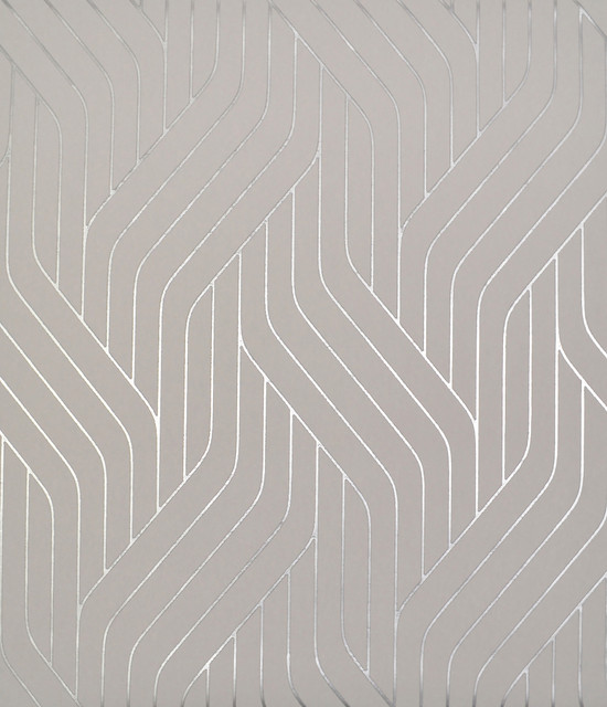 Ebb & Flow Silver Wallpaper by Antonina Vella Designer Antonina Vella Modern Metals Covers about 56.9 square feet 20.8-in by 32.8-ft long roll Unpasted 12.6 - Swanky Fabrics - Ebb & Flow Silver Wallpaper by Antonina Vella Designer Antonina Vella Modern Metals Covers about 56.9 square feet 20.8-in by 32.8-ft long roll Unpasted 12.6 - Swanky Fabrics -