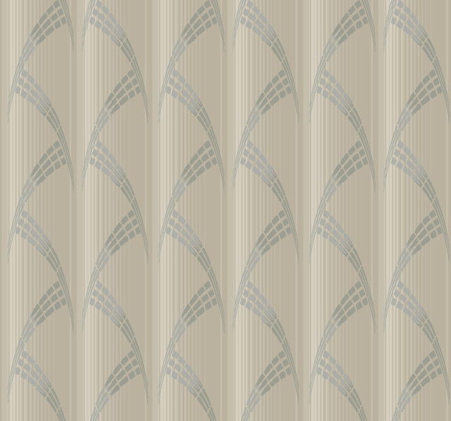 Metropolis Beige Wallpaper by Antonina Vella Designer Antonina Vella Deco Covers about 60.8 square feet 27-in by 27-ft long roll Unpasted 25.25 - Swanky Fabrics - Metropolis Beige Wallpaper by Antonina Vella Designer Antonina Vella Deco Covers about 60.8 square feet 27-in by 27-ft long roll Unpasted 25.25 - Swanky Fabrics -
