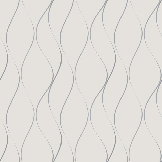 Wavy Stripe Off White & Silver Metallic Wallpaper by Antonina Vella Designer Antonina Vella Dazzling Dimensions Volume II Covers about 57.8 square feet 21-in by 33-ft long roll Unpasted 21 - Swanky Fabrics - Wavy Stripe Off White & Silver Metallic Wallpaper by Antonina Vella Designer Antonina Vella Dazzling Dimensions Volume II Covers about 57.8 square feet 21-in by 33-ft long roll Unpasted 21 - Swanky Fabrics -
