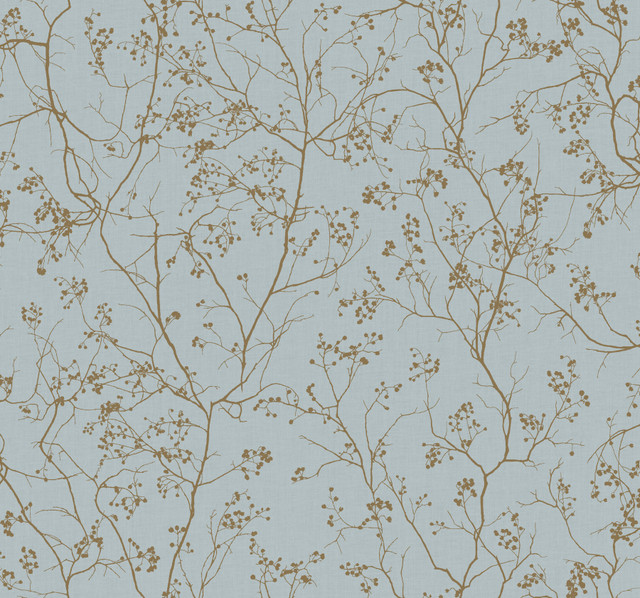 Luminous Branches Blue & Gold Wallpaper by Antonina Vella Designer Antonina Vella Dazzling Dimensions Volume II Covers about 60.8 square feet 27-in by 27-ft long roll Unpasted 25.2 - Swanky Fabrics - Luminous Branches Blue & Gold Wallpaper by Antonina Vella Designer Antonina Vella Dazzling Dimensions Volume II Covers about 60.8 square feet 27-in by 27-ft long roll Unpasted 25.2 - Swanky Fabrics -
