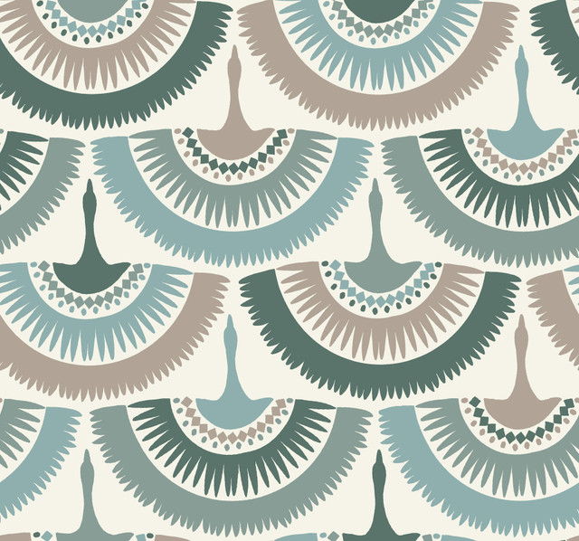 Feather & Fringe Green Wallpaper by Antonina Vella Designer Antonina Vella Boho Luxe Covers about 60.8 square feet 27-in by 27-ft long roll Unpasted 25.25 - Swanky Fabrics - Feather & Fringe Green Wallpaper by Antonina Vella Designer Antonina Vella Boho Luxe Covers about 60.8 square feet 27-in by 27-ft long roll Unpasted 25.25 - Swanky Fabrics -